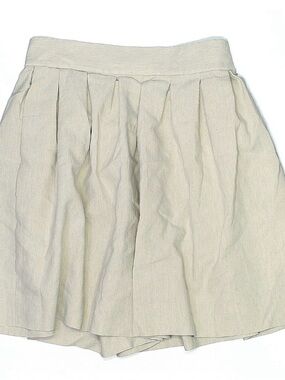 Rebecca Taylor Cream Pleated Bermuda Shorts